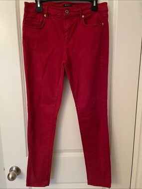 Massimo Dutti Women's Cherry Red Skinny Jeans